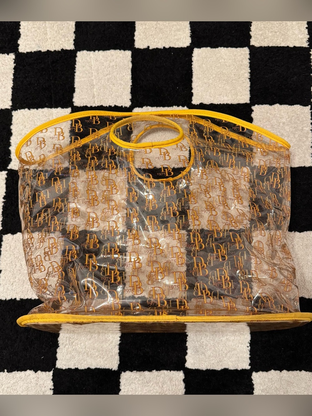 Dooney & Bourke Clear Yellow Logo Tote Bag